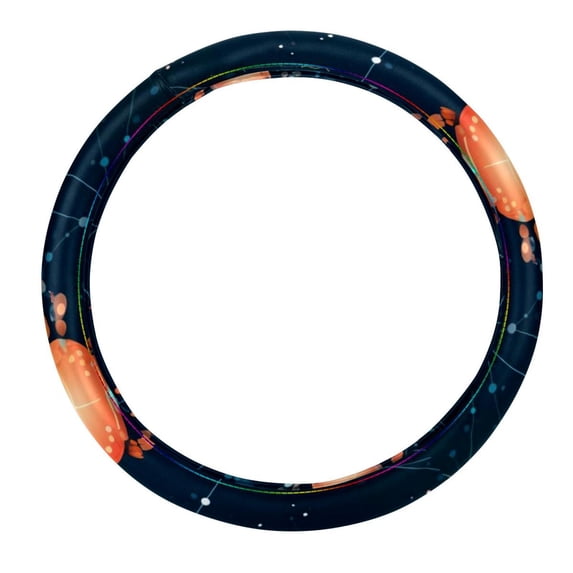 Constellation 14.5 Inch Printing PVC Leather Car Wheel Cover - Auto Accessories Steering Wheel Covers