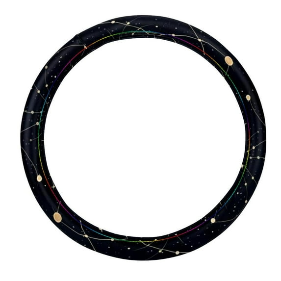 Constellation 14.5 Inch Printing PVC Leather Car Wheel Cover Auto Accessories Steering Wheel Covers