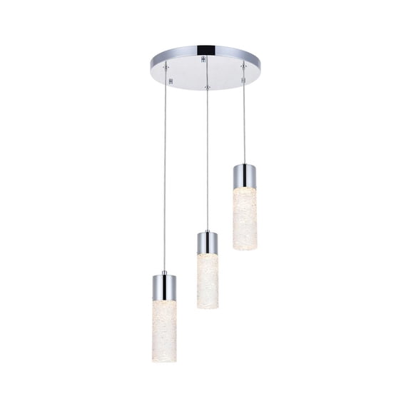 Constellation 3 light Chrome LED Pendant