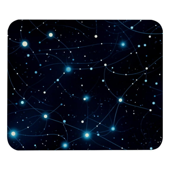 Constellation 8.3x9.8 Inch Square Non-Slip Rubber Bottom Mouse Pad, Desk Pad, Desk Mat - Printed Design for Office and Gaming