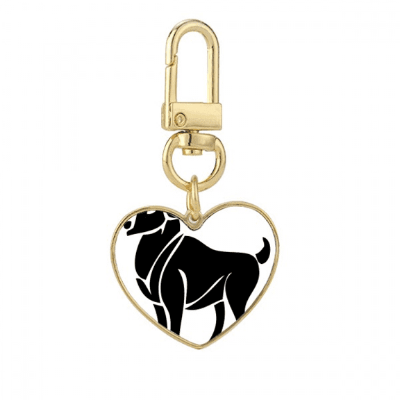 Constellation Aries Zodiac Symbol Gold Heart Keychain Metal Keyring Holder