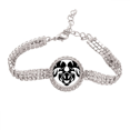 thumbnail image 1 of Constellation Aries Zodiac  Symbol Tennis Chain Anklet Bracelet Diamond Jewelry, 1 of 3