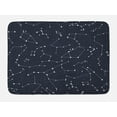 thumbnail image 1 of Constellation Bath Mat, Milky Way Inspired Pattern with Cluster of Fixed Stars in Night Sky, Non-Slip Plush Mat Bathroom Kitchen Laundry Room Decor, 29.5 X 17.5 Inches, Blue Dark Blue White, Ambesonne, 1 of 2
