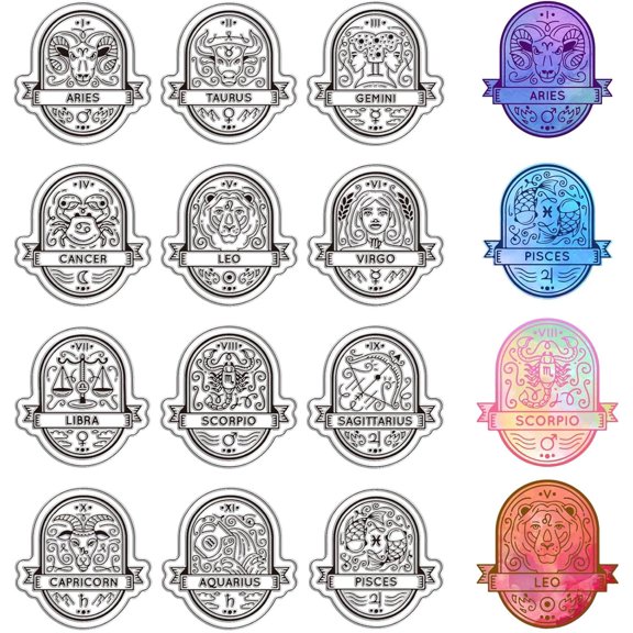 Constellation Clear Stamps Divination Reusable Background Postmark Transparent Silicone Stamp Seals for Journaling Card Making Decor DIY Scrapbooking Supplies Film Frame