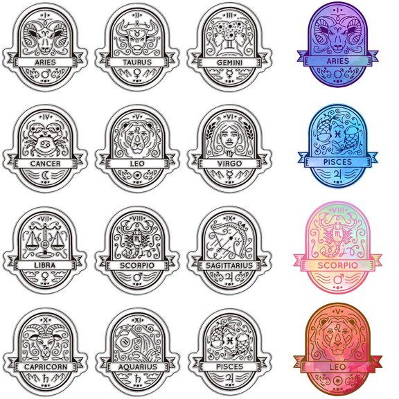 Constellation Clear Stamps Divination Reusable Background Postmark Transparent Silicone Stamp Seals for Journaling Card Making Decor DIY