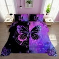 thumbnail image 1 of Psoiuetr Butterfly Comforter Set Twin Size for Girls Kids Teens Black Blue Purple Tie Dye Bedding Set 3 Pieces, 1 of 6