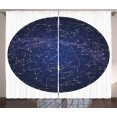 thumbnail image 1 of Ambesonne Constellation Curtains 2 Panel Set, Sky Map Northern, 108" x 108", Blue Cream Violet Blue, 1 of 2
