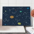thumbnail image 1 of Constellation Cutting Board, Zodiac and Planets Colorful Pattern Galaxy Universe Science Illustration, Decorative Tempered Glass Cutting and Serving Board, Large Size, Multicolor, by Ambesonne, 1 of 1