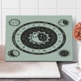 thumbnail image 1 of Constellation Cutting Board, Zodiac Signs Circle with Sun and Moon Floral Design Astrology, Decorative Tempered Glass Cutting and Serving Board, Large Size, Dark Brown Cream, by Ambesonne, 1 of 5