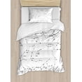 thumbnail image 1 of Constellation Duvet Cover Set, Astronomic Theme Group Stars Names Classical Scientific Composition, Decorative 2 Piece Bedding Set with 1 Pillow Shams, Twin Size, Charcoal Grey White, by Ambesonne, 1 of 3