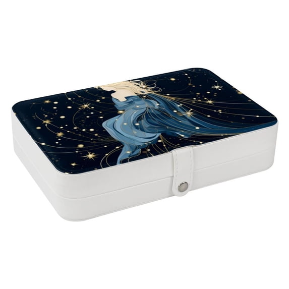 Constellation Earring Organizer Jewelry Box with Removable Compartment and Portable Design