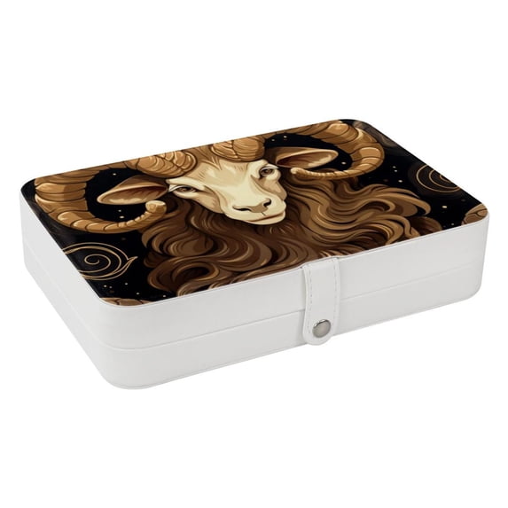 Constellation Elegant PU Leather Jewelry Organizer Box with Removable Compartment - Portable Earring Organizer