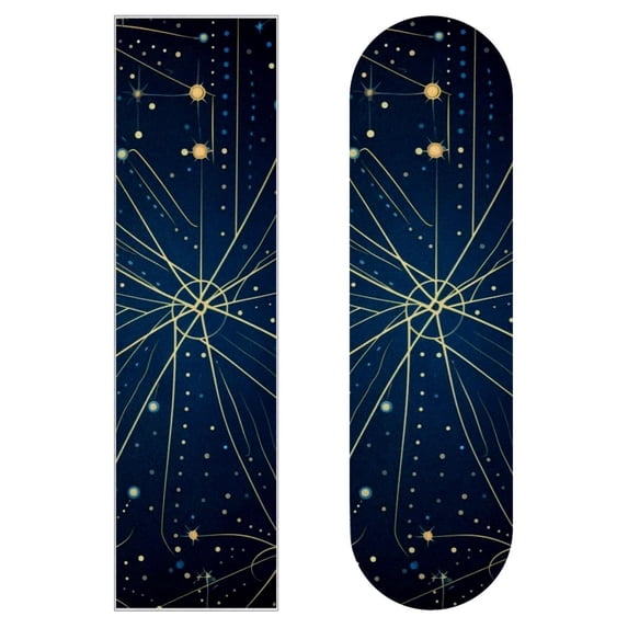Constellation Emery Skateboard Stickers - Pack of Two, PVC Back Material, 8.8x32.6in/22.4x83 cm - Skateboard Accessories