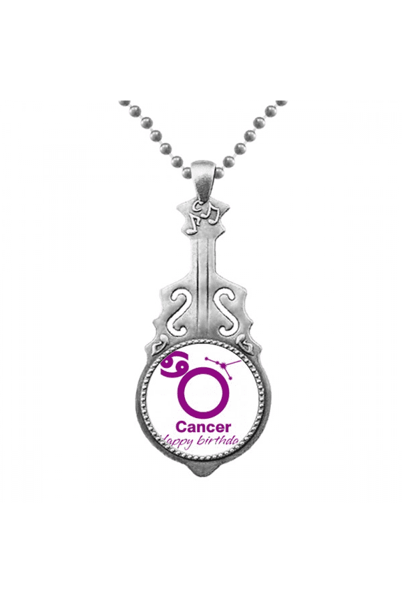 Constellation Fate Birthday Celebration Cancer Pendant Jewelry Music Guitar Torque Hangtag
