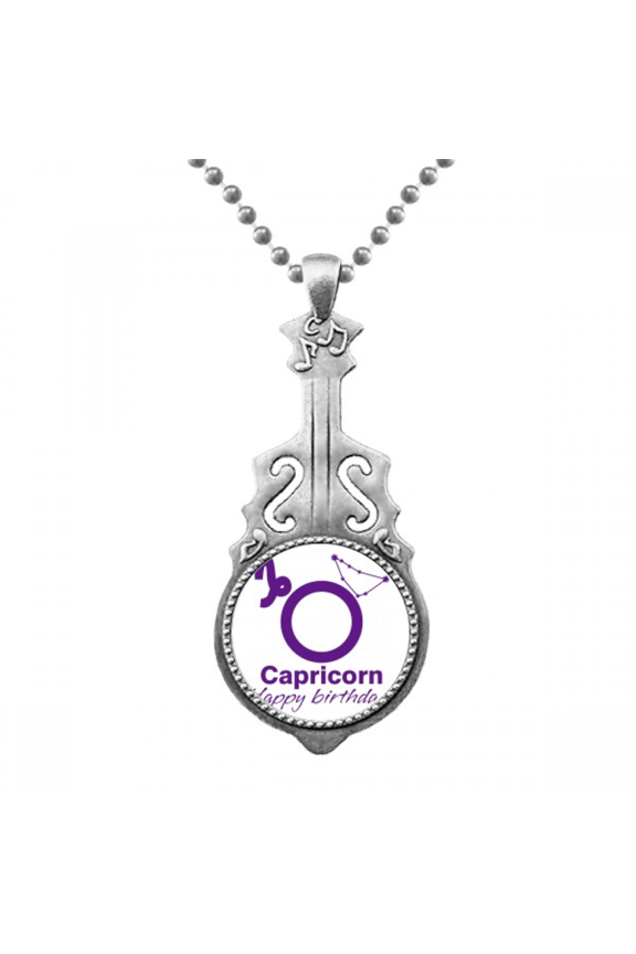 Constellation Fate Birthday Celebration Capricorn Pendant Jewelry Music Guitar Torque Hangtag
