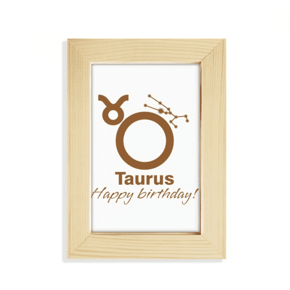 Constellation Fate Birthday Celebration Taurus Desktop Display Photo Frame Picture Art Painting 5x7 inch