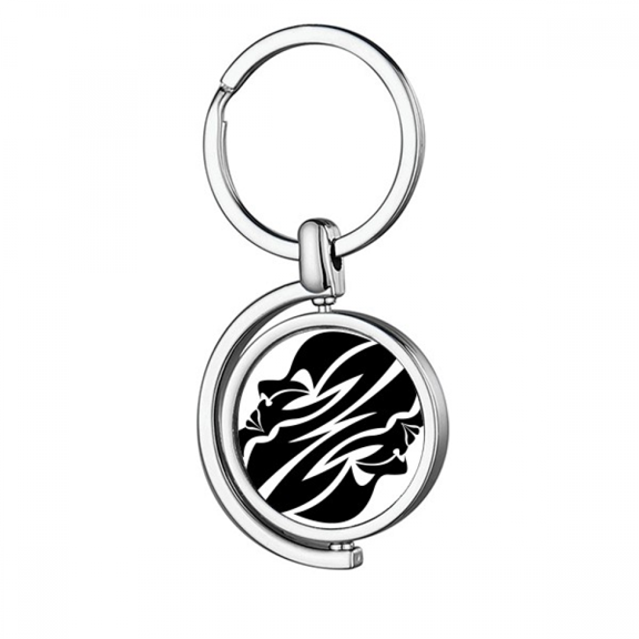 Constellation Geni Zodiac Symbol Rotating Keychain Metal Keyring Holder
