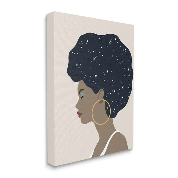Constellation Hair Glam Female Astrological Stars 24 in x 30 in Painting Canvas Art Print, by Stupell Home Décor