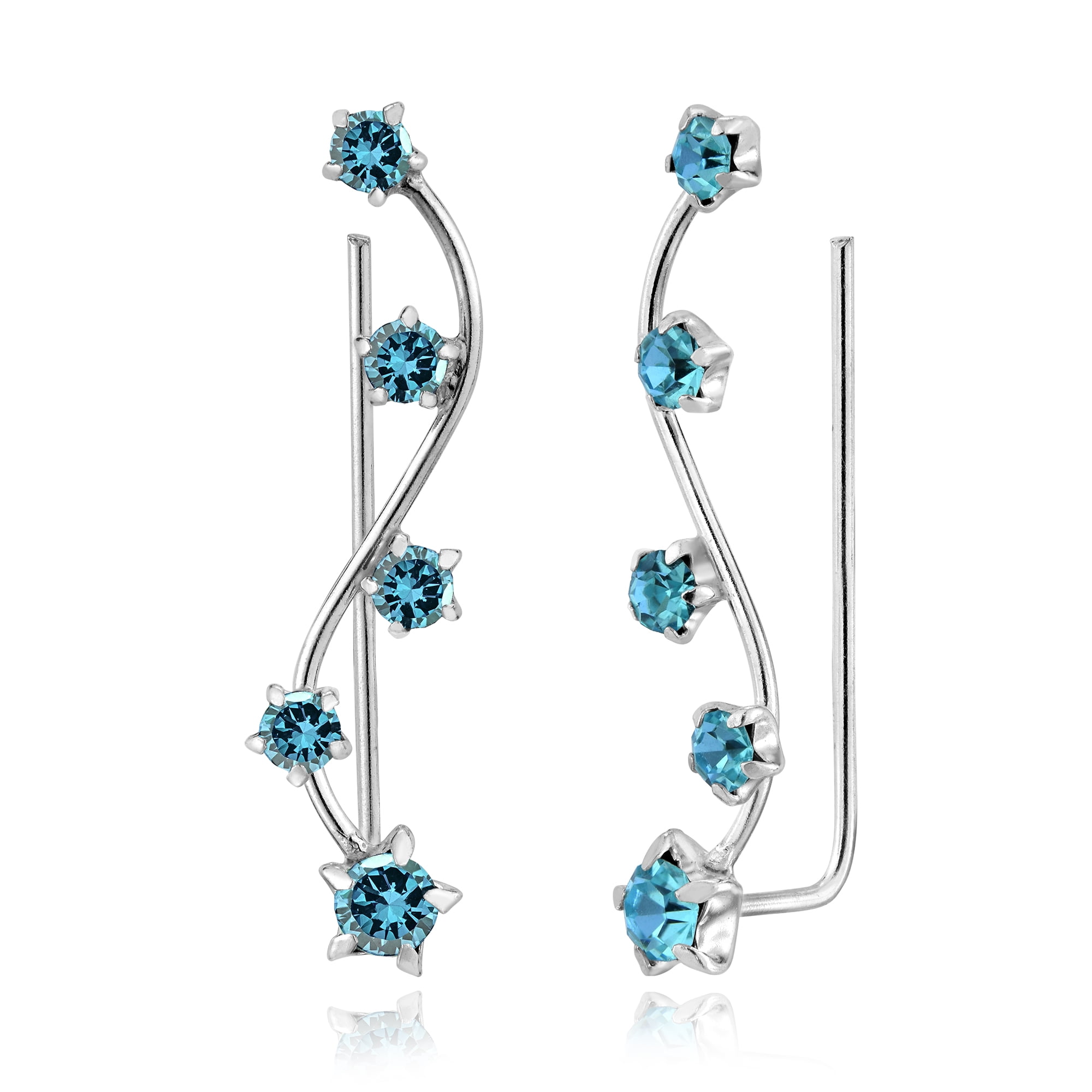 Sterling silver ear crawler earrings outlet