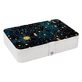 thumbnail image 1 of Constellation Jewelry Display Earring Holder Jewelry Box, PU Leather Organizer with Removable Compartment, Portable, 1 of 6