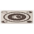 thumbnail image 1 of Constellation Kitchen Mat, Zodiac Signs Circle with Sun and Moon Floral Design Astrology, Plush Decorative Kitchen Mat with Non Slip Backing, 47" X 19", Dark Brown Cream, by Ambesonne, 1 of 1
