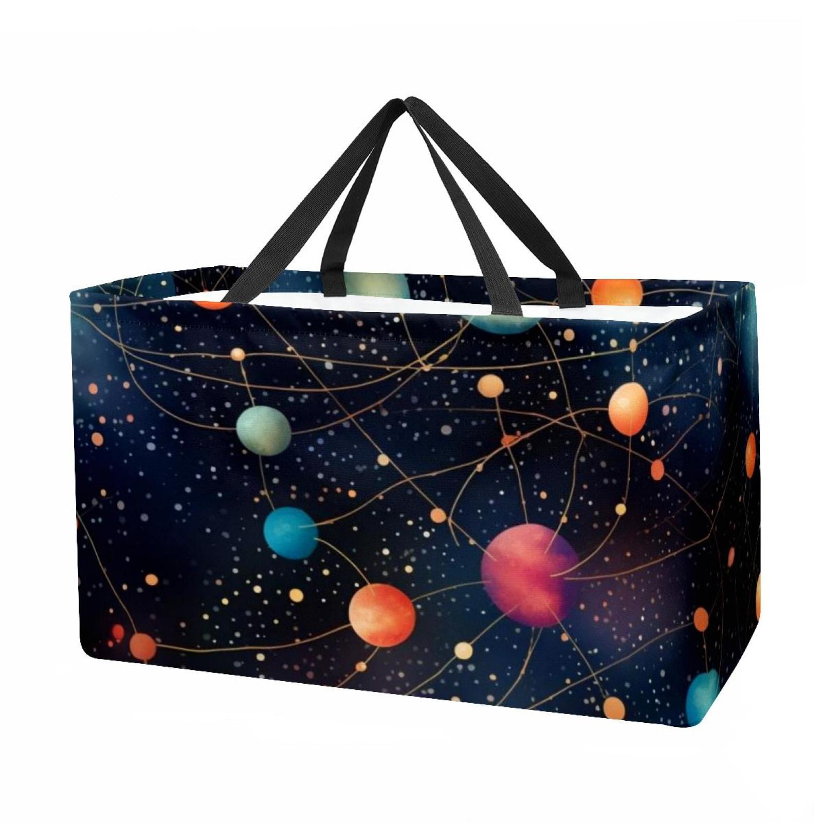 Constellation Large Oxford Cloth Grocery Baskets Foldable Toy Basket
