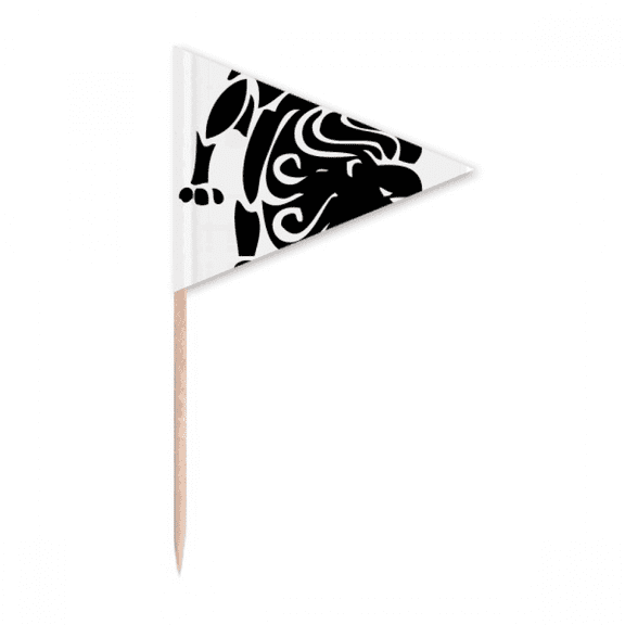 Constellation Leo Zodiac Sign Toothpick Triangle Cupcake Toppers Flag