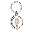 thumbnail image 1 of Constellation Luck Tendency Pisces Jupiter UU Rotating Keychain Metal Keyring Holder, 1 of 2
