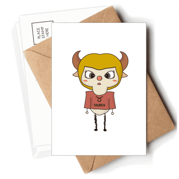 Constellation Luck Tendency Taurus Wealth UU Postcards Envelopes Blank Note Cards Mailing