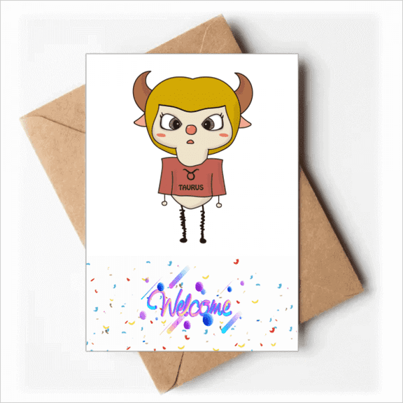 Constellation Luck Tendency Taurus Wealth UU Welcome Back Greeting Cards Envelopes Blank