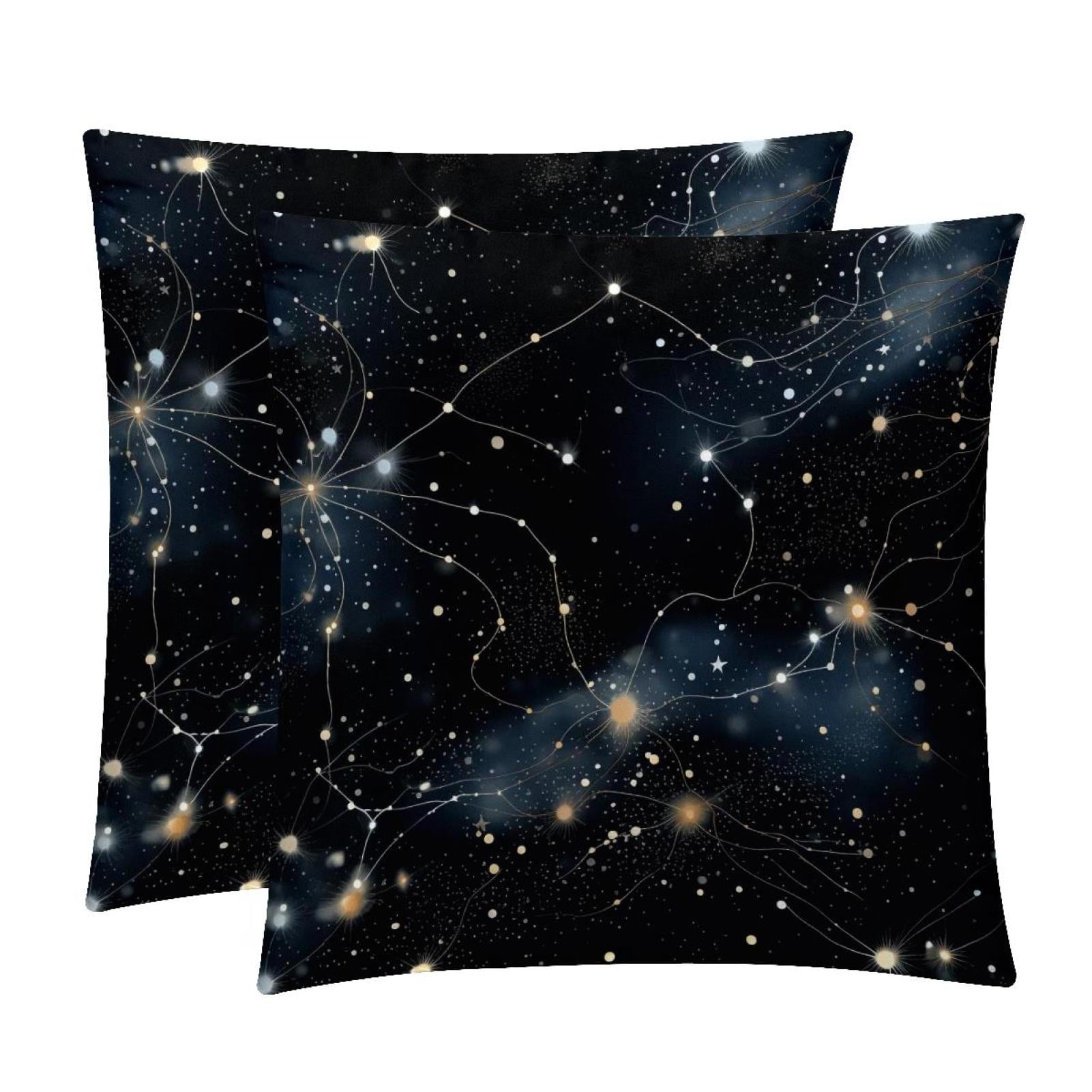 Constellation Luxurious Velvet Throw Pillow Inserts Set of 2, 16x16
