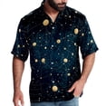 thumbnail image 1 of Constellation Men's Casual Short Sleeve Button Down Shirts - Printed Summer Beach Tops for Men and Women, 1 of 6