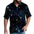 thumbnail image 1 of Constellation Men's Short Sleeve Beach Shirts Hawaiian Button Down Casual Summer Printed Unisex Top, 1 of 6