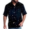 thumbnail image 1 of Constellation Men's Short Sleeve Printed Button Down Beach, Casual, Poplin Shirts for Summer Vacation, 1 of 6