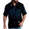 thumbnail image 1 of Constellation Men's Short Sleeve Shirts, Casual, Printed, Button Down, Beach Shirt - Spread Collar Tops for Summer Beach Fun, 1 of 6