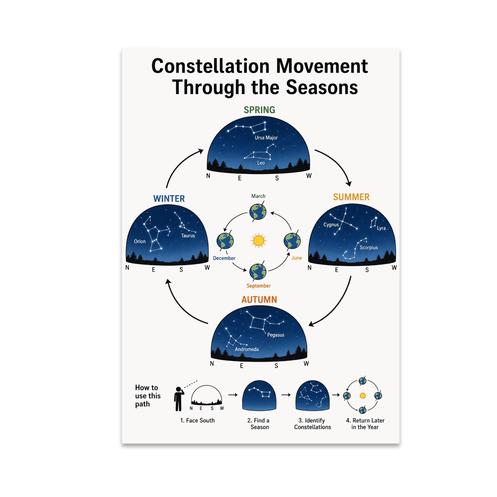 Constellation Movement Through the Seasons - Space Science Students ...