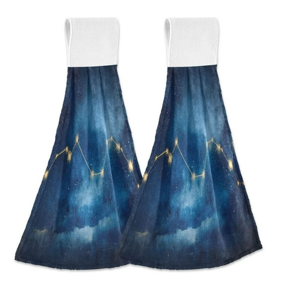 Constellation Night Sky Hand Towels 2 Pack Quick Drying Home Storage ...