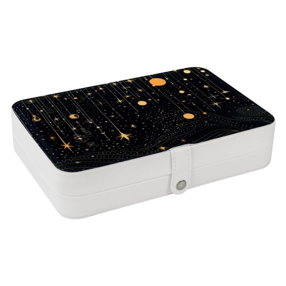 Constellation PU Leather Earring Holder with Removable Compartment, Portable Necklace Organizer, Travel Organizer, Jewelry Display
