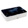 thumbnail image 1 of Constellation PU Leather Jewelry Display Organizer Box with Removable Compartment, Portable Jewelry Organizer, 1 of 6
