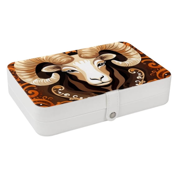 Constellation PU Leather Necklace Holder with Removable Compartment, Portable Decorative Box Jewelry Boxes Necklace Organizer