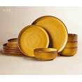 thumbnail image 1 of Constellation Plates And Bowls Sets, 12 Piece Dinnerware Sets,Yellow Brown, 1 of 1