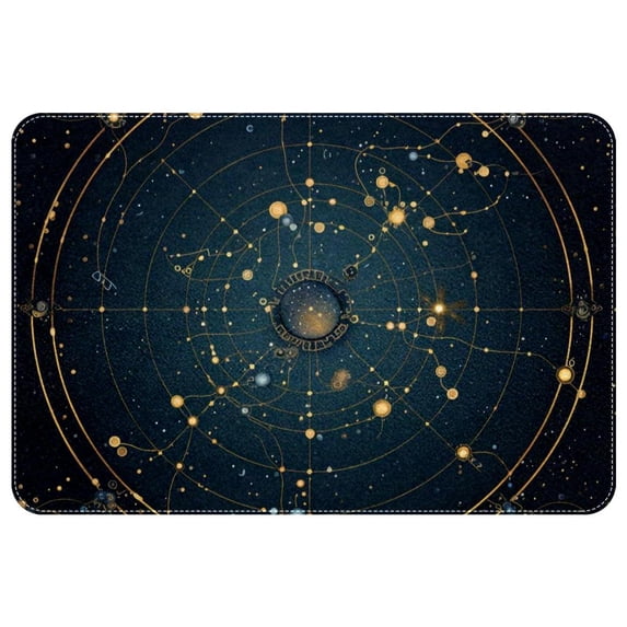 Constellation Polyester Non-Slip Office Chair Mat Bath Rugs Floor Rugs Machine Washable