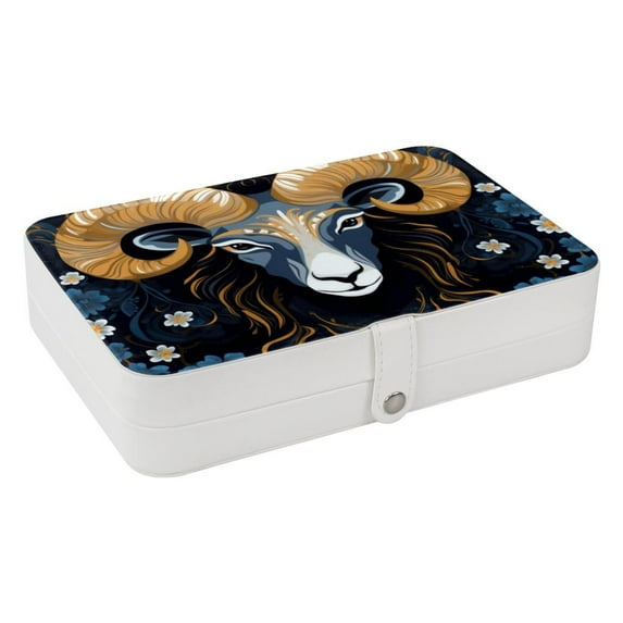 Constellation Portable PU Leather Jewelry Organizer with Necklace Holder, Jewelry Stand, and Earring Holder - Removable Compartment Included