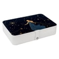 thumbnail image 1 of Constellation Pu Leather Jewelry Box Earring Organizer Travel Organizer with Removable Compartment Portable, 1 of 6
