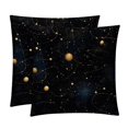 Constellation Set of 2 Velvet Throw Pillow Covers Inserts with 16x16