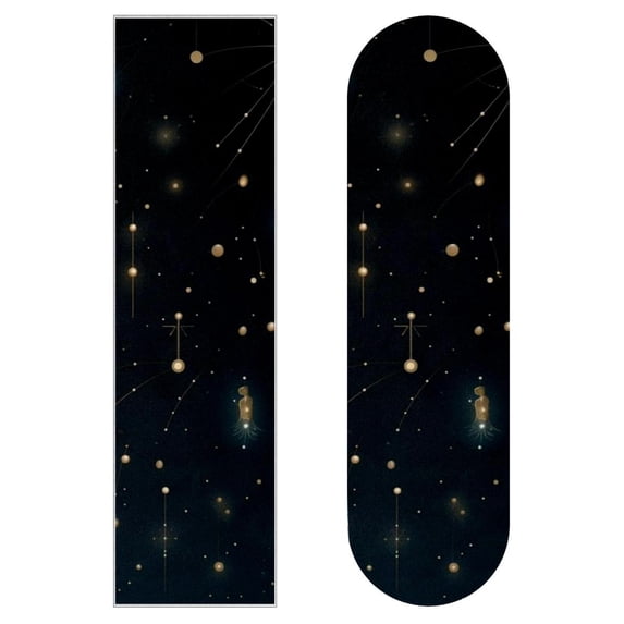 Constellation Skateboard Stickers Pack of Two - Emery Surface, PVC Back, 8.8x32.6in/22.4x83 cm - Skateboard Accessories