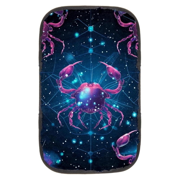 Constellation Soft, Comfortable and Furry Printed Car Armrest Cover Pad Mat - 12.5x8.2 Inch