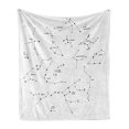 thumbnail image 1 of Constellation Soft Flannel Fleece Blanket, Astronomic Theme Group Stars Names Classical Scientific Composition, Cozy Plush for Indoor and Outdoor Use, 70" x 90", Charcoal Grey White, by Ambesonne, 1 of 6