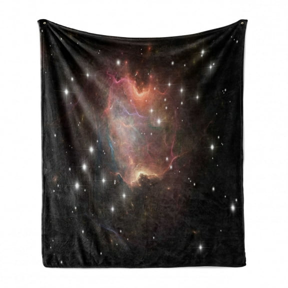 Constellation Soft Flannel Fleece Throw Blanket, Deep down in Outer Space Complex Supernova Phenomenal Universe Image, Cozy Plush for Indoor and Outdoor Use, 50" x 70", Multicolor, by Ambesonne