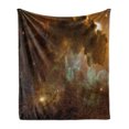 thumbnail image 1 of Constellation Soft Flannel Fleece Throw Blanket, Dusty Nebula Spiral Galaxy of Stars Infinity, Cozy Plush for Indoor and Outdoor Use, 60" x 80", Pale Coffee Mint Green, by Ambesonne, 1 of 6